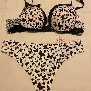 Victoria Secret butterfly bra and panty set